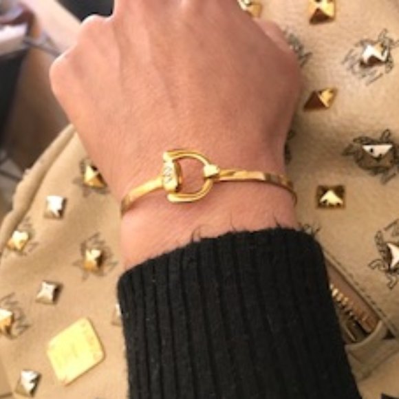 Sterling Silver 14K Gold Plated Cuff Bracelet - Picture 1 of 4